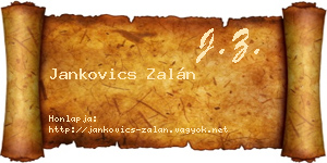 Jankovics Zalán névjegykártya