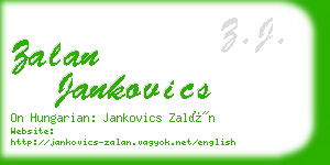 zalan jankovics business card